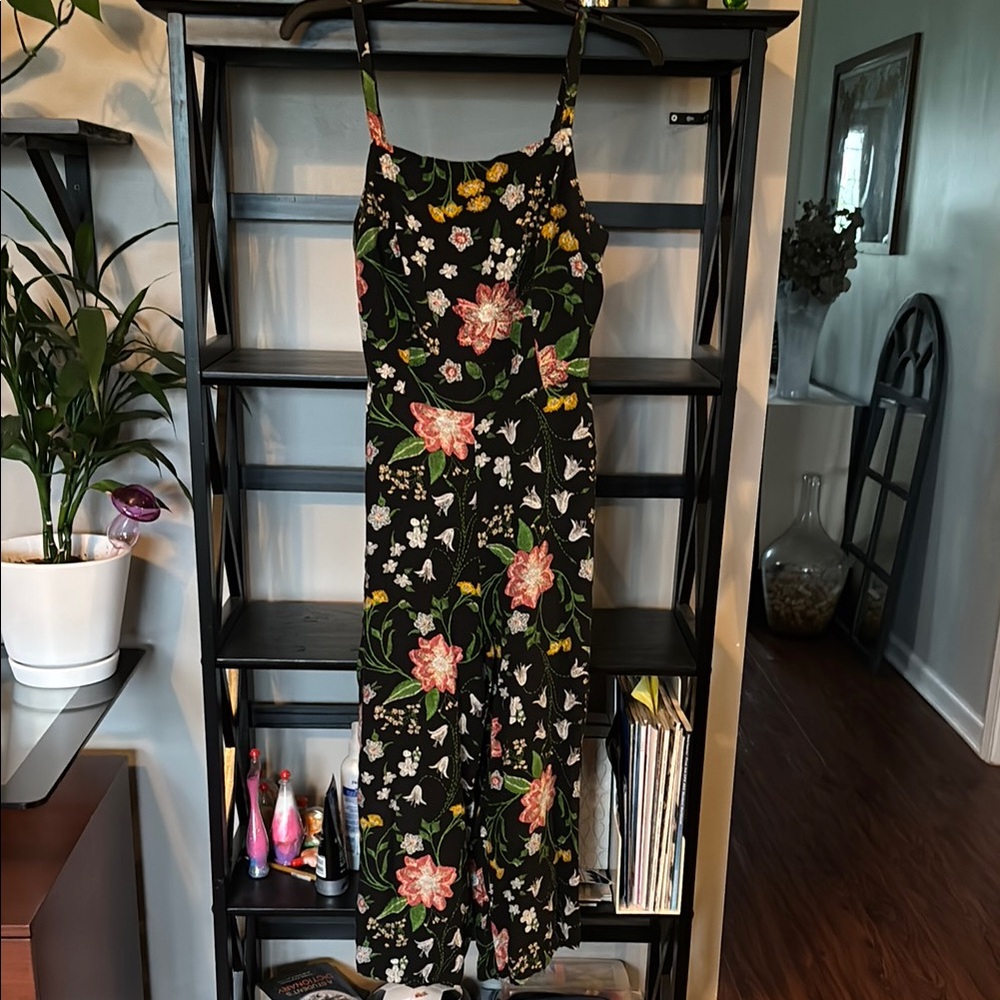 Floral Black Jumpsuit